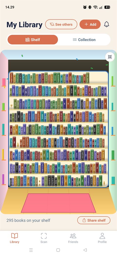 Your colourful virtual bookshelf